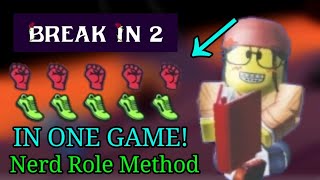 Roblox Break In 2  HOW TO GET FULL STRENGTH AND SPEED IN A SINGLE GAME Nerd Role Method [upl. by Dolph]