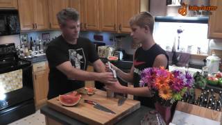 Daddy amp Daughter Kitchen  Whipping Siphon Carbonated Fruit [upl. by Politi645]