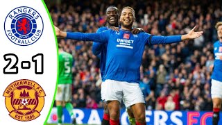 Rangers vs Motherwell 21 Highlights  Premiership 2024 eFootball Game Play [upl. by Nnylak]