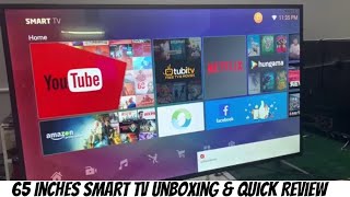 65 Inches Led Smart TV Unboxing  Bezel Less Display [upl. by Anua]