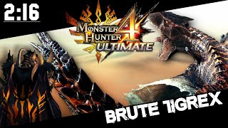 ┌MH4U┘ G2★ Brute Tigrex  216 Charge Blade [upl. by Loise]