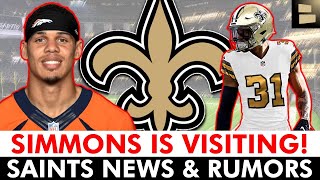 REPORT Justin Simmons Is Visiting The New Orleans Saints At NFL Training Camp Saints News amp Rumors [upl. by Kciremed175]