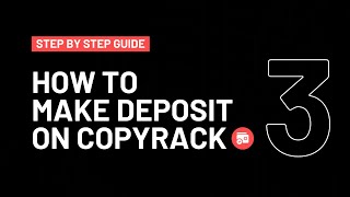 How to Make a Deposit on CopyRack  Copy Trading [upl. by Ekul]