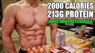 FullDay of Eating 2000 Calories  SUPER High Protein Diet for Fat Loss [upl. by Montano]