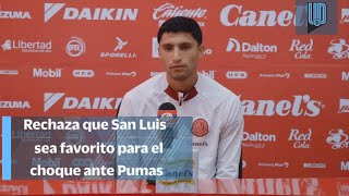 Rechaza Jordan Silva que San Luis sea favorito ante Pumas [upl. by Ponzo]