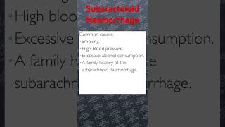 Subarachnoid Hemorrhage common causes science anatomy medicine [upl. by Saleem]