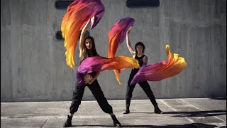 How To Dance With Silk Fans Learn this choreography on CHRYSALIS SILK STUDIES [upl. by Gnouv]