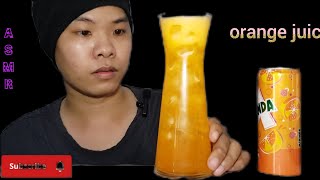 ASMR  ORANGE water DRINKING COLD  ICE ASMR  NO TALKING  REFRESHING  SATISFACTION  MOUTHSOUNDS [upl. by Fagaly363]