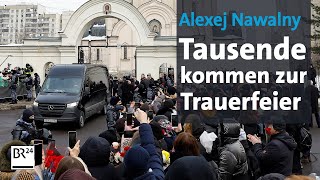 Alexej Nawalny Tausende Oppositionelle bei Trauerfeier  BR24 [upl. by Mera]