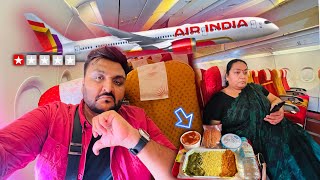 Our First Air India International Flight Experience 😨 Middle seat ke bhi paise lage Worst condition [upl. by Nahtnahoj]