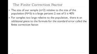 04 Standard Error Formula and Finite Correction [upl. by Oconnor]