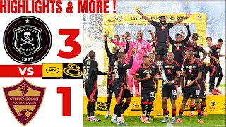 Orlando Pirates Vs Stellenbosch FC Extended Highlights All Goals MTN 8 Final 2024 [upl. by Nwadrebma964]