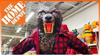 Home Depot 95FT GIANTSIZED Immortal Werewolf Animatronic w LCD Eyes Demo [upl. by Margarethe]