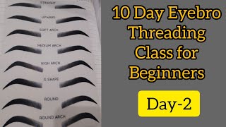 10 day eyebrow threading class Day2 लूप कैसे बनाए  अब धागा ढीला नही होगा  free sikhe [upl. by Nnylharas262]