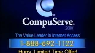 CompuServe 2000 “100 hours free” commercials [upl. by Eiramik648]