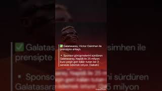 GALATASARAY VİCTOR OSİMHEN İLE PRENSİPTE ANLAŞTI [upl. by Sivrep]