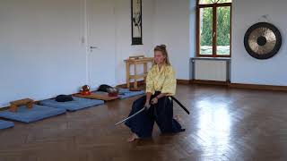 Muso Shinden Ryu Iaido Omori Ryu Kata quotShohatoquot [upl. by Awjan]