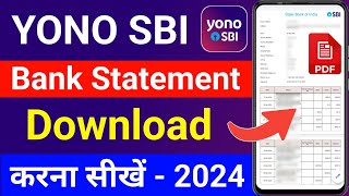 yono sbi statement kaise nikale  how to download bank statement from yono sbi  sbi bank statement [upl. by Yrebmik]