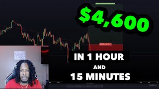 NAS100 TRADE BREAKDOWN  4600 IN 1 HOUR AND 15 MINUTES FOREX [upl. by Olegnalehcim413]