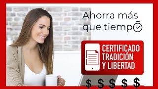 🔴 Certificado de TRADICIÓN Y LIBERTAD  Fácil y barato  Paso a Paso EN LINEA [upl. by Nonohcle]