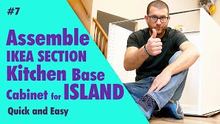 Ikea Section Base Cabinets for Island Quick and Easy Assembly [upl. by Fihsak]