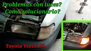 Problemas con luces Cómo solucionarlo Reparación de luces en Toyota Tercel 91 2E Garagemejia503 [upl. by Hoffman120]