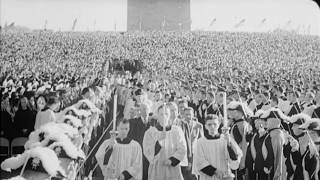 Holy Mass at the Washington Monument USA 1954 HD [upl. by Nylidnarb324]