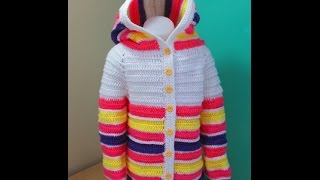 Crochet abrigo de niña de 3 a 5 años para principiantes [upl. by Hiram]