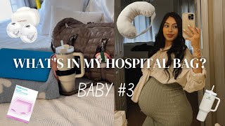 WHATS IN MY HOSPITAL BAG 2024 FOR BABY 3 [upl. by Etteniuq]