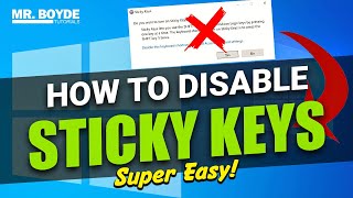 How to Turn Off Sticky Keys on Windows 10 [upl. by Josi222]