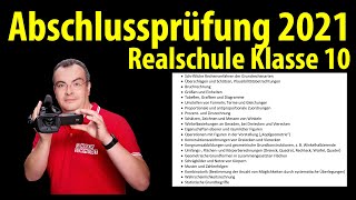 Abschlussprüfung Mathematik 2021  Realschule Klasse 10  Ablauf und Themen [upl. by Einafpets420]