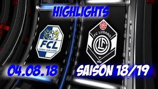 Highlights Fc Luzern vs Fc Lugano 040818 [upl. by Odelle]