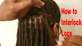 How To Interlock Your Own Hair 2 point rotation [upl. by Notyalk855]