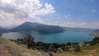 4K Lake Aegerisee summer Zug SWITZERLAND アルプス山脈 [upl. by Montague881]