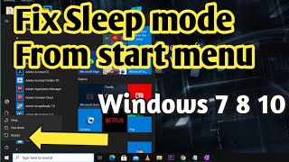 Fix sleep option missing windows 7 8 10 [upl. by Ikilisav378]