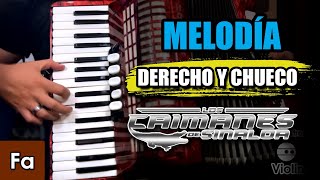 Derecho y Chueco  TUTORIAL Acordeon de teclas  Piano [upl. by Lucilla507]