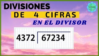 DIVISION DE 4 CIFRAS 😍 Como dividir con 4 digitos aprende paso a paso [upl. by Ardolino]