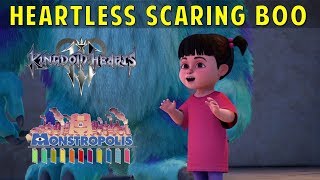 Get Rid of the Heartless Scaring Boo  Find Boos Door  Monstropolis  Kingdom Hearts 3 [upl. by Ennovy]