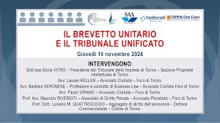 Il brevetto unitario e il Tribunale unificato [upl. by Eicyac]