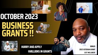 October 2023 Small Business Grants  Veteran Grants Included [upl. by Mihsah712]