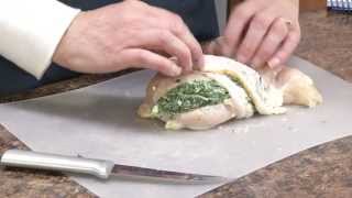 Feta and Spinach Stuffed Chicken Breast Recipe  RadaCutlerycom [upl. by Ahsienahs]