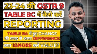 Should you ignore value Table 8C of GSTR 9 for FY 202324  Table 8C issue in GSTR 9 TaxmannIndia [upl. by Oiraved]