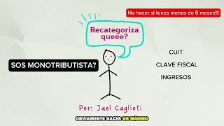 MONOTRIBUTO  Recategorización 2024  Como hacer  Paso a paso tutorial [upl. by Valley]