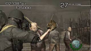 Resident Evil 4  The Mercenaries Welcome To Hell Mode  Village  HUNK 699000 HQ [upl. by Ecnahc]