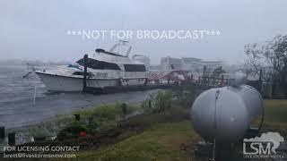 091418 TopsailSurf City Beach NC Hurricane Florence [upl. by Licec]