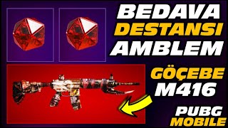 BEDAVA EXTRA DESTANSI AMBLEM  GÖÇEBE M416  CYBER WEEK  35 GÜNCELLEME  PUBG MOBILE [upl. by Avika]