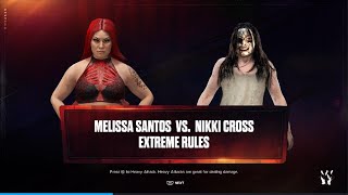 WWE 2K24 Melissa Santos Vs Nikki Cross wwe2k24 [upl. by Arataj565]