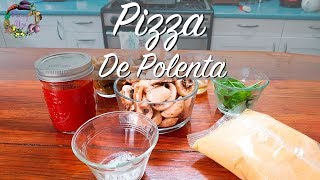 Pizza de Polenta  Receta Pizza Vegana  Pizza sin Gluten [upl. by Africah]