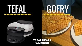 Prezentacja i działanie Gofrownicy TEFAL Heart WM310D11 przepis na gofry [upl. by Acus]