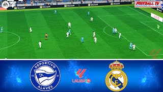 Deportivo Alaves vs Real Madrid  La Liga 2324  EA FC 24 Full Match All Goals  Gameplay PC [upl. by Kellen]